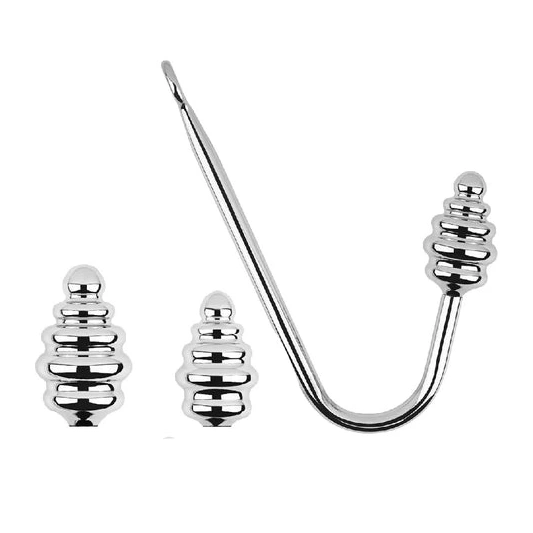 Set GreatBenefit Ribbed Screw-in Anal 8826 Hook 0720